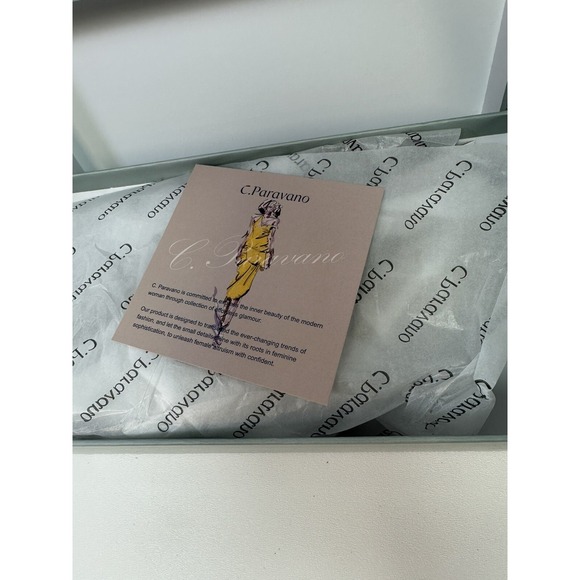 C.Paravano SZ 5.5 Sparkly Dress Shoes Pointed Toe Heel Glitter Heel Women's Pump - Picture 13 of 13